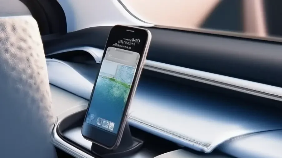 Support téléphone. équipement voiture électrique indispensable 