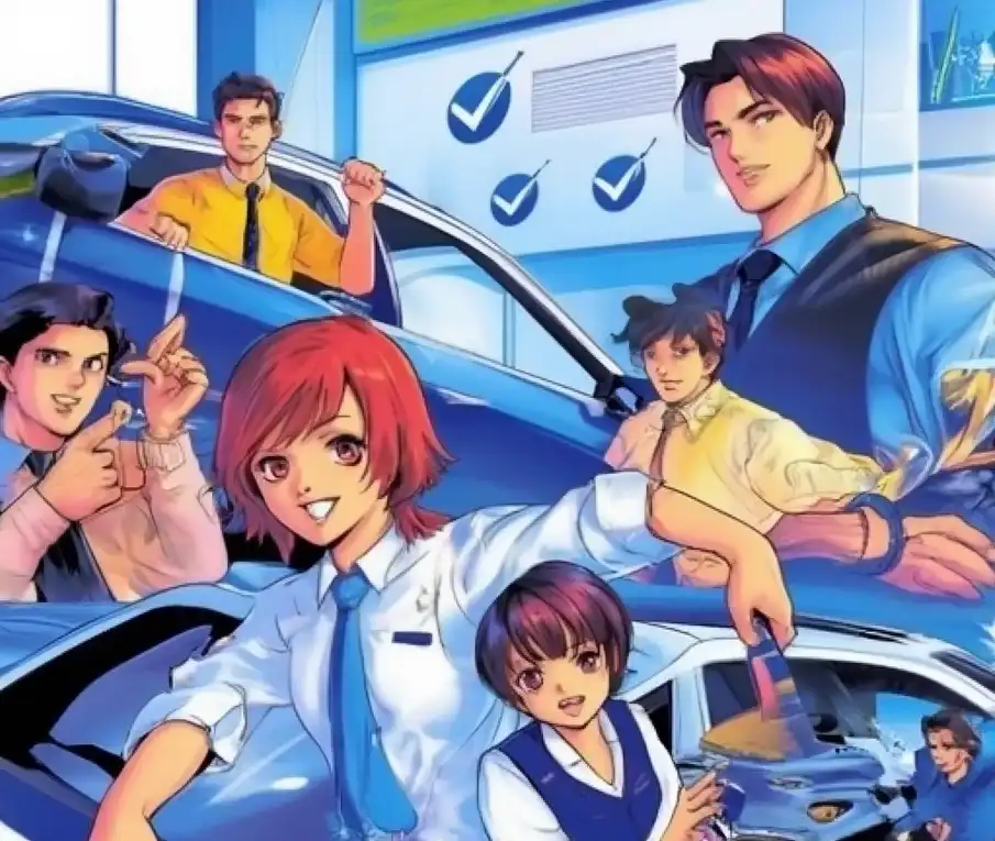 Avantages du convoyage automobile pour les professionnels illustrés en style manga