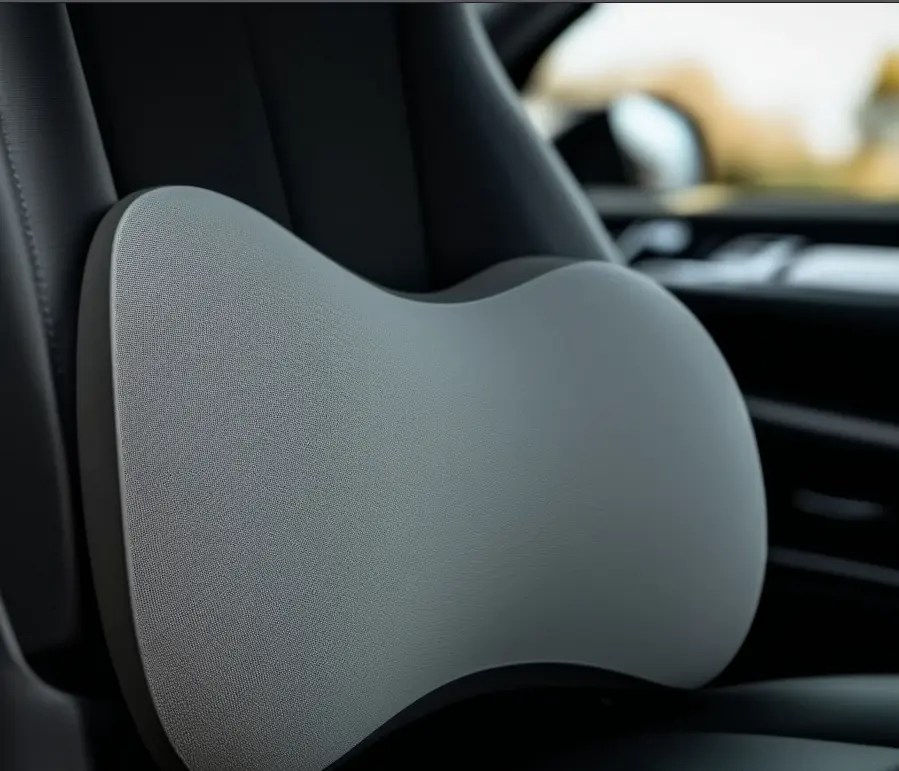 Coussin lombaire sur un siège de voiture, ergonomique et confortable pour le bas du dos