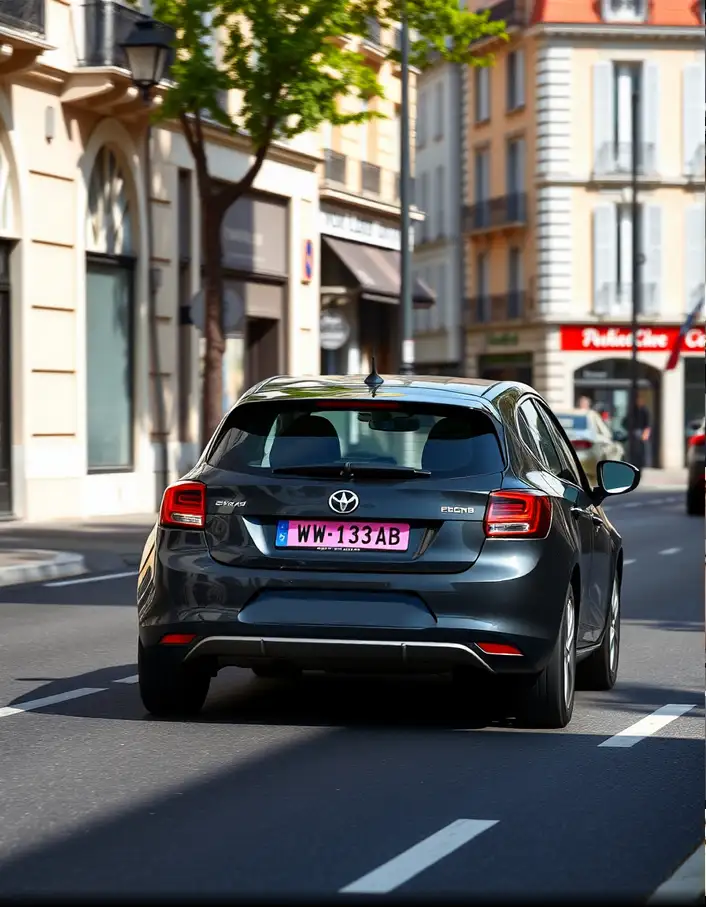 Nouvelles plaques d'immatriculations roses pour les immatriculations provisoires à partir de Janvier 2026