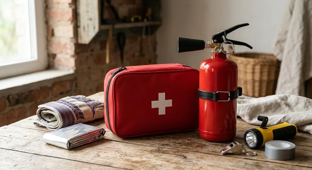 Trousse de secours et extincteur voiture