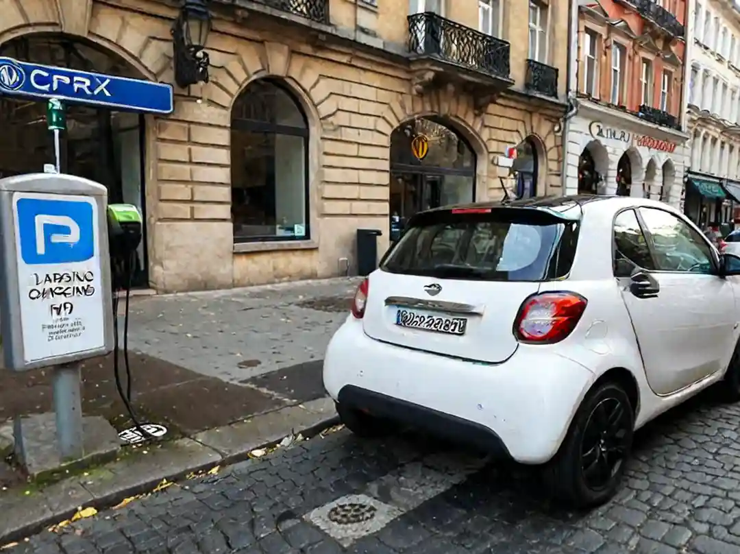 Borne de recharge publique en ville
